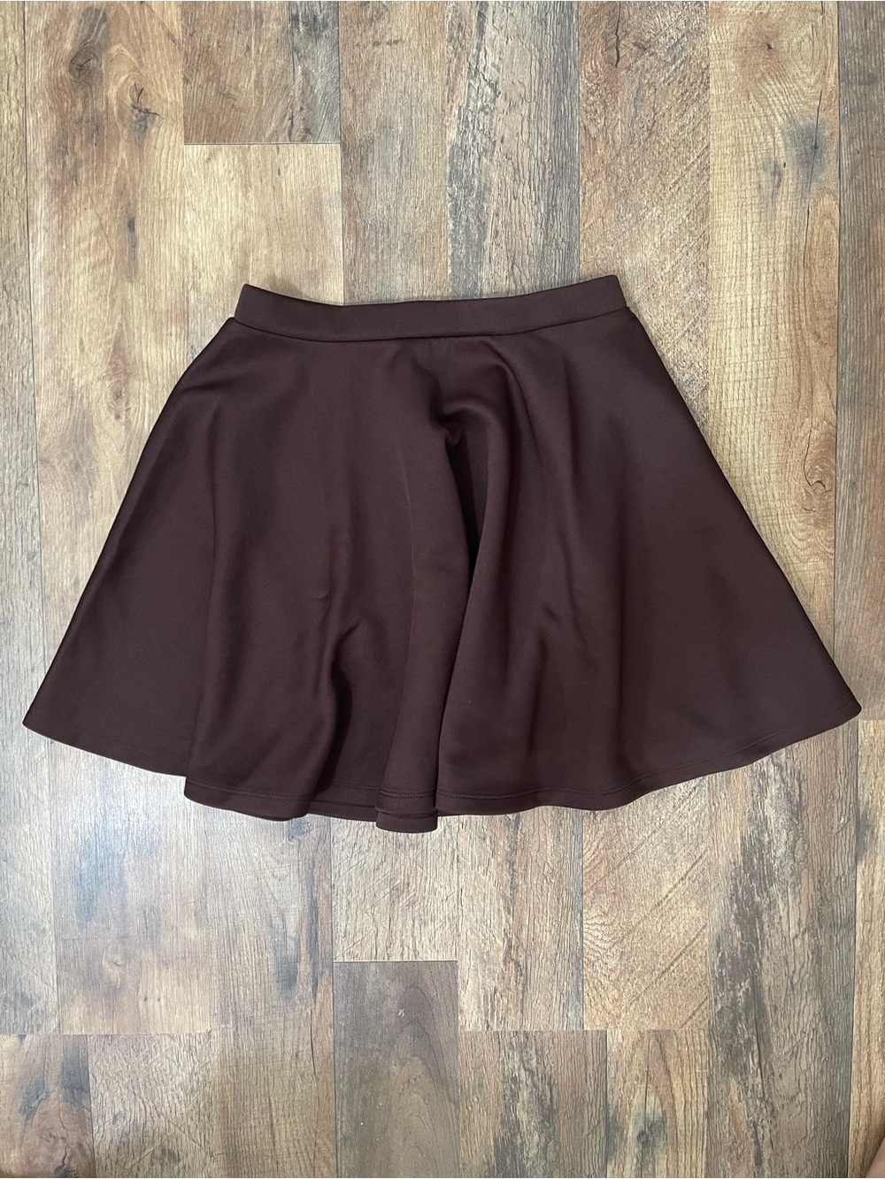 By Johnny Chocolate Brown Circle Skater Skirt